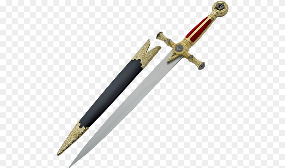 Masonic Red Dagger Dagger, Blade, Knife, Sword, Weapon Png Image