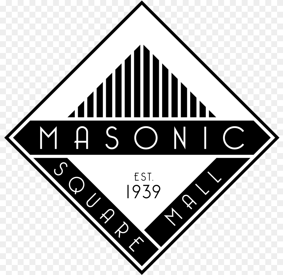 Masonic Square Mall, Triangle, Logo, Symbol, Badge Free Png