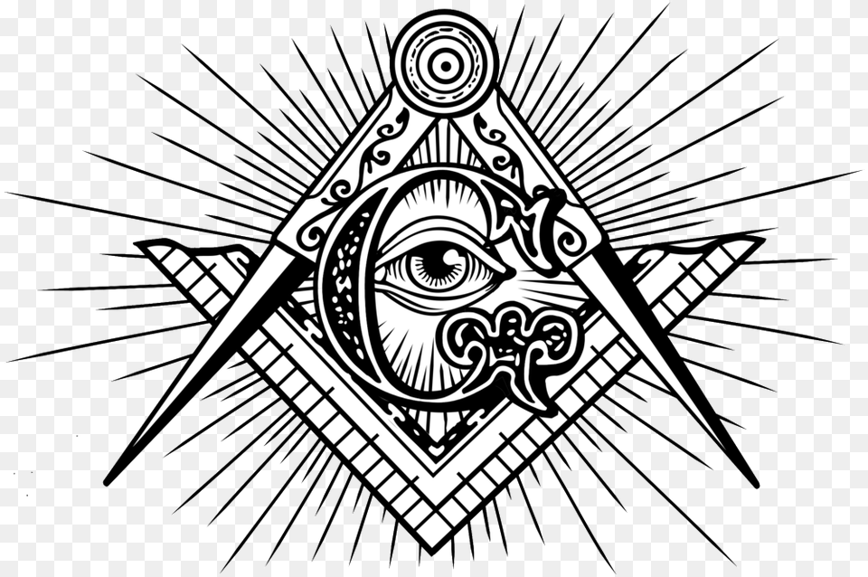 Masonry All Seeing Eye Mason, Emblem, Symbol, Art, Drawing Free Png