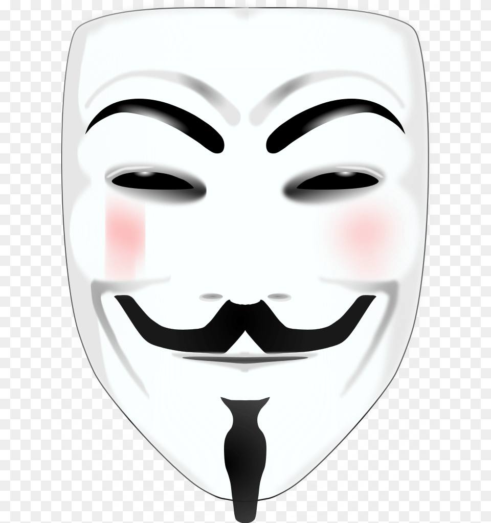 Masque De Guy Fawkes Par V, Face, Head, Person, Mask Free Png Download