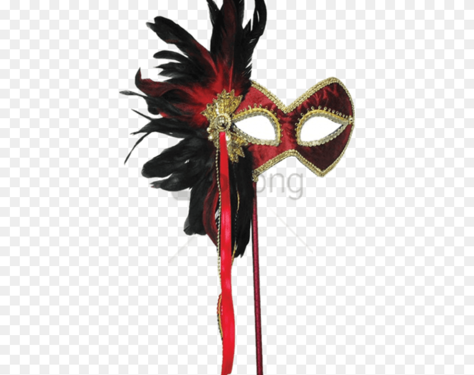 Masquerade Images Transparent Red Black And Gold Masquerade Mask, Carnival, Crowd, Person, Cross Free Png Download