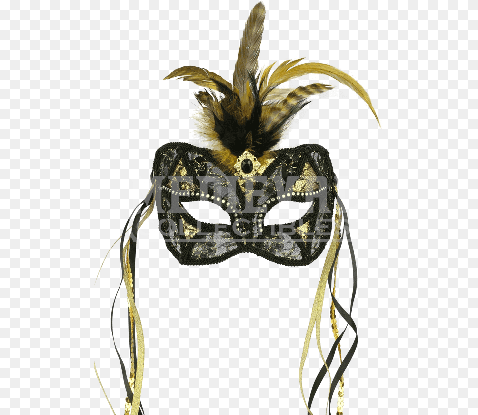 Masquerade Mask Black And Gold Lace, Crowd, Person, Carnival Free Png