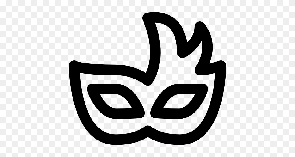 Masquerade Party Celebration Costume Mystery Signs Icon, Gray Free Png Download