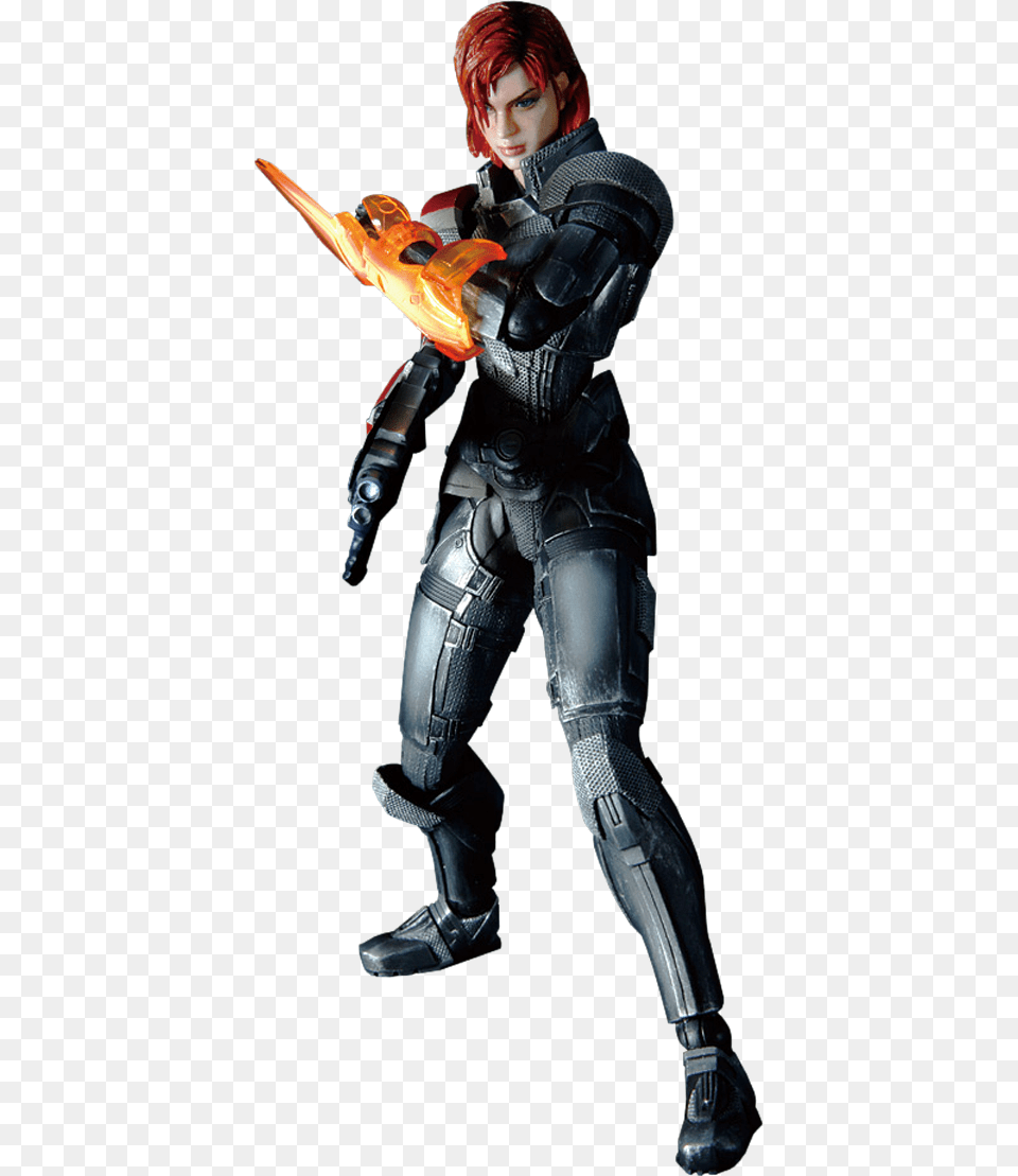 Mass Effect Collectible Figure Female Commander Mass Effect 3 Play Arts Kai Female Commander Shepard, Clothing, Costume, Person, Adult Free Transparent Png