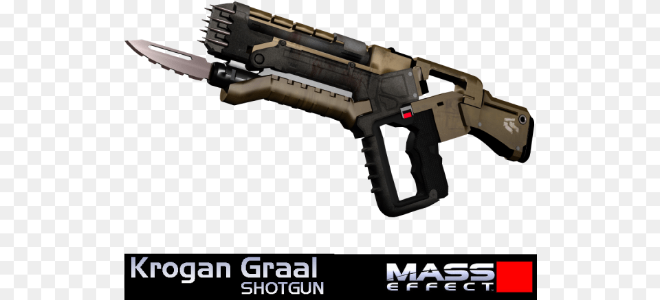 Mass Effect Krogan Graal Shotgun Mass Effect Shot Gun, Firearm, Rifle, Weapon, Handgun Free Png