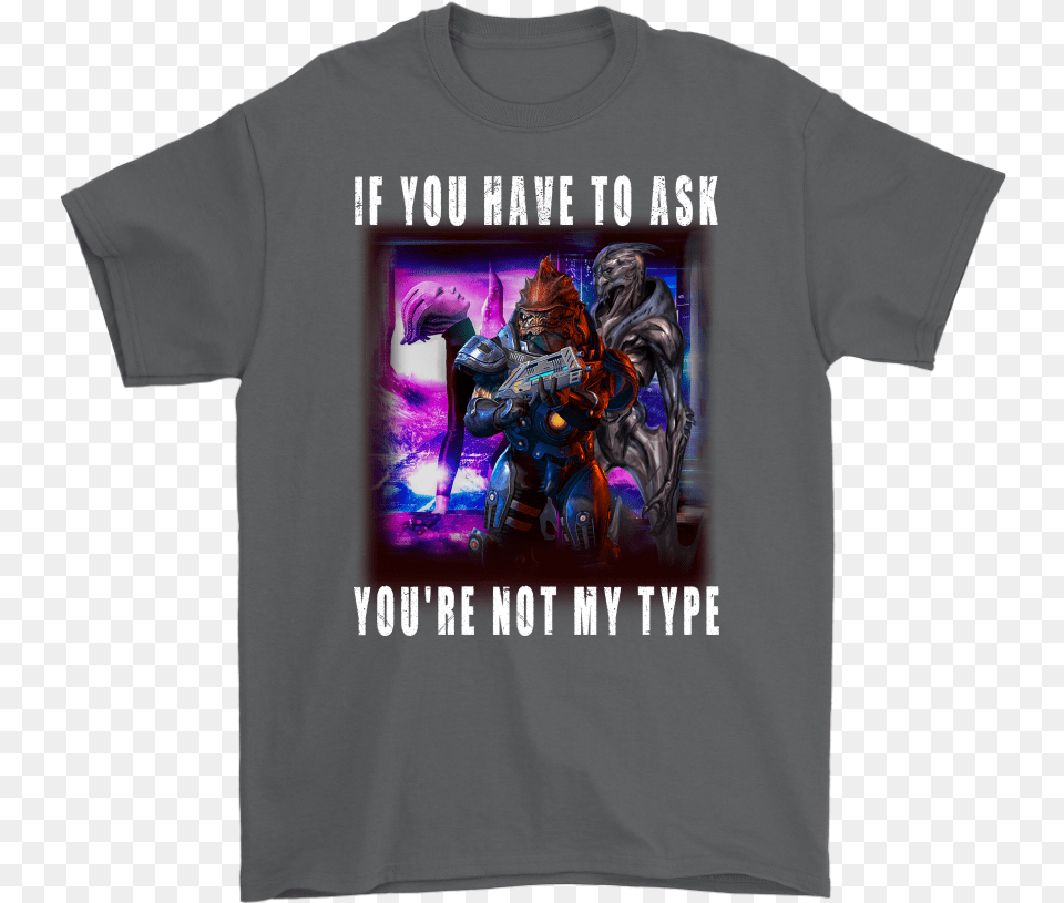 Mass Effect Not My Type Shirt Ebay Office Star Wars Shirt, Clothing, T-shirt, Adult, Female Png Image