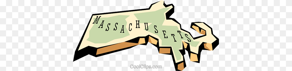 Massachusetts State Map Royalty Vector Clip Art Illustration, Text Free Transparent Png