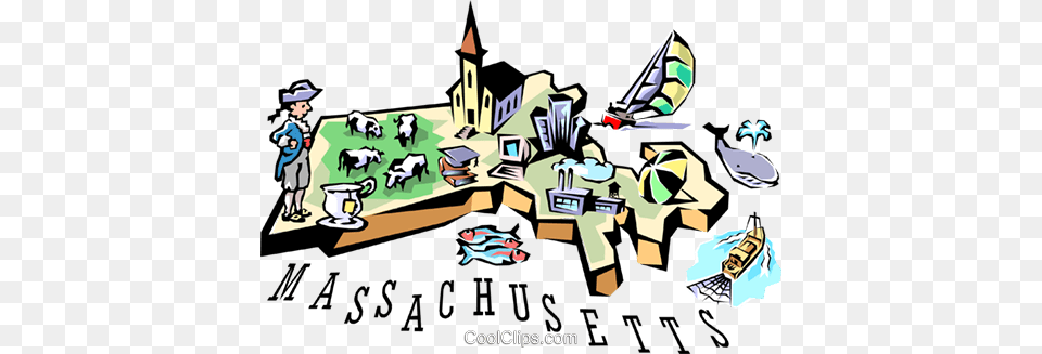 Massachusetts Vignette Map Royalty Vector Clip Art, Publication, Book, Person, Comics Free Png
