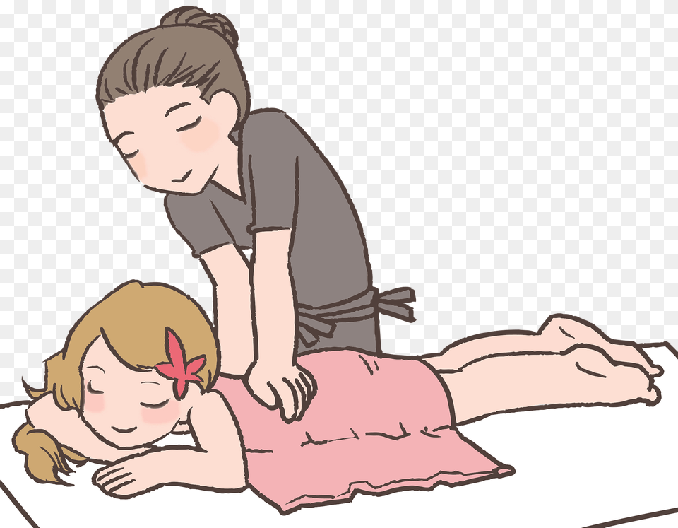 Massage Illustration Clipart, Person, Patient, Baby, Therapy Png