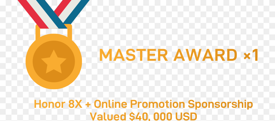 Master Award X1 Amber, Gold, Gold Medal, Trophy Png
