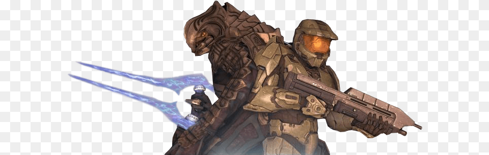 Master Chief And Arbiter, Gun, Weapon Free Png Download