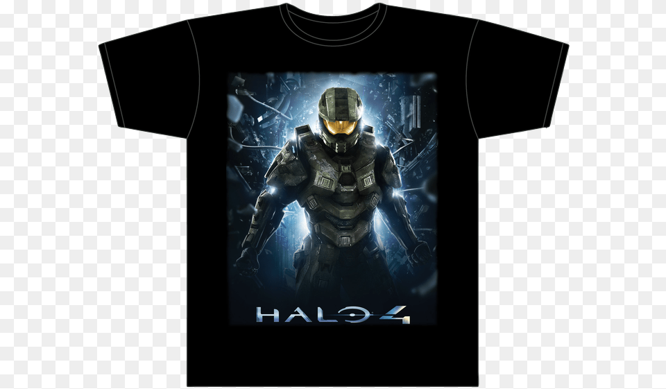 Master Chief Halo, Clothing, T-shirt, Adult, Male Free Png Download