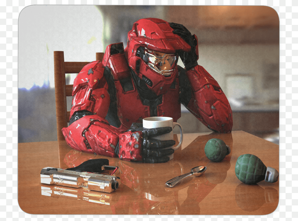 Master Chief Halo Desktop Mouse Pad Thick Anti Slip Game, Weapon, Ammunition, Helmet, Grenade Free Png