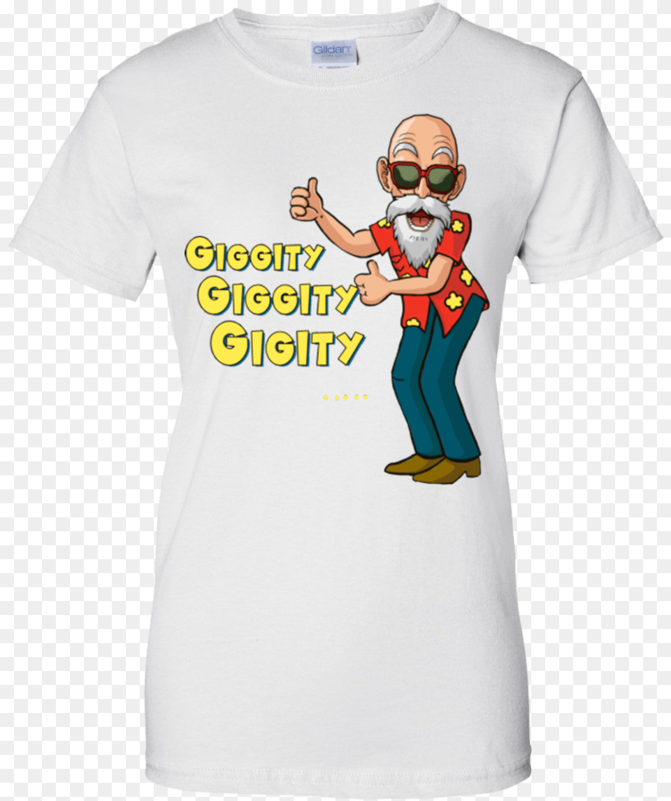 Master Roshi Family Guy Giggity Dbz Dragon Ball Best Woman Daddy Girl Shirt, Clothing, T-shirt, Baby, Person Free Png Download
