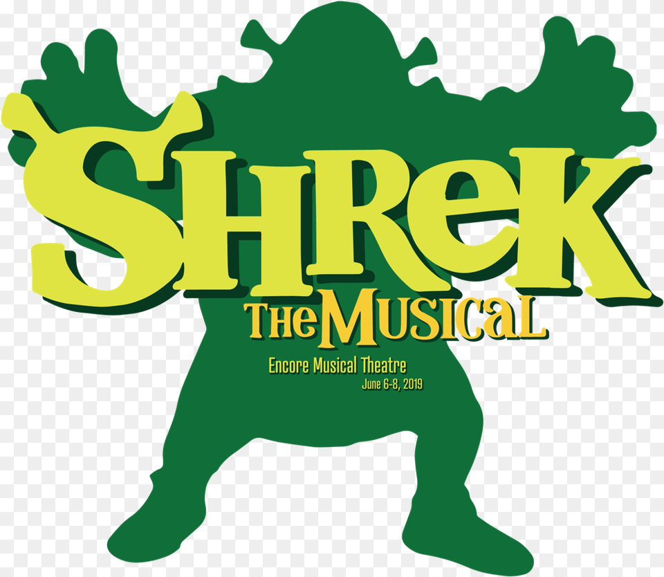 Master Shrek The Musical Logo Shrek The Musical, Green, Advertisement, Poster, Publication Free Transparent Png