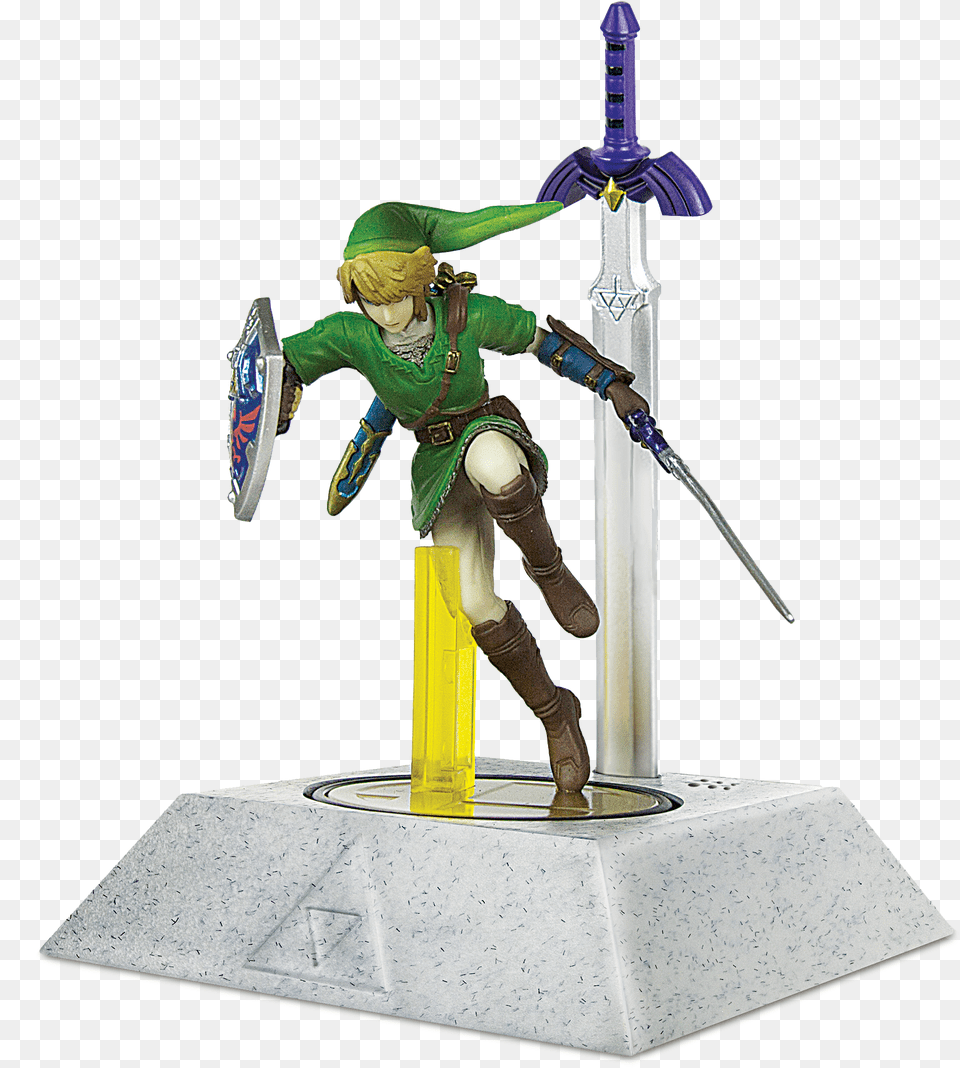 Master Sword Stylus Display, Person, Figurine, Weapon, Clothing Png Image