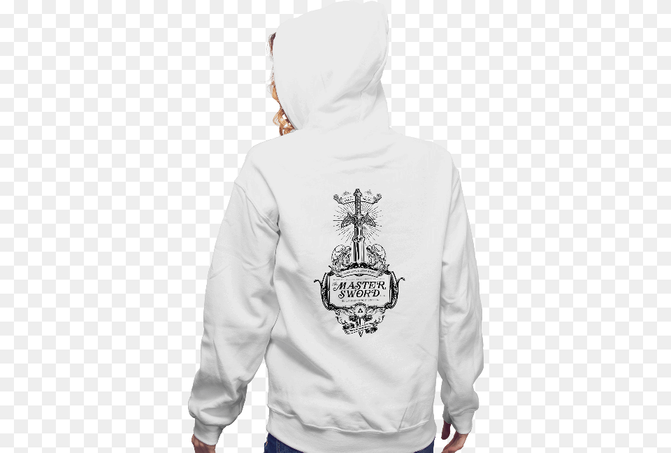 Master Sword Vintage Legend Of Zelda Vintage Master Sword Advertisement, Knitwear, Clothing, Sweatshirt, Hood Png Image