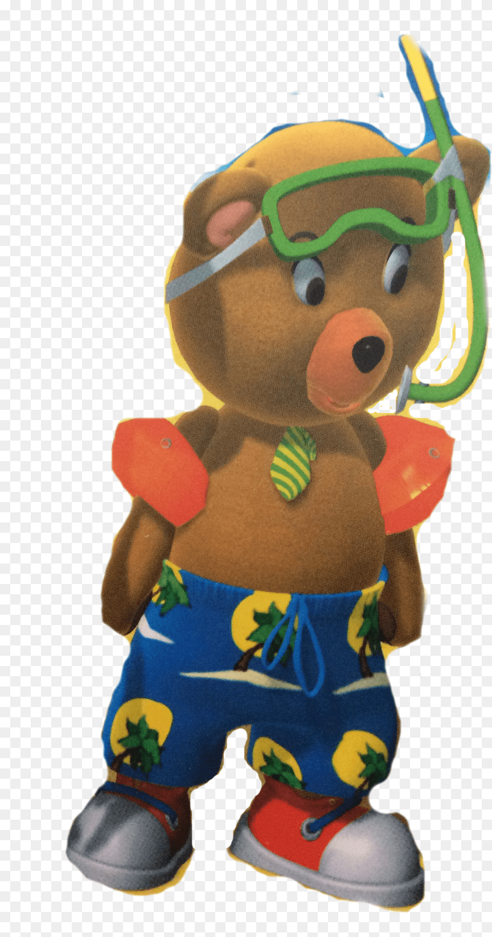 Master Tubby Bear Beach Stuffed Toy, Plush Free Png
