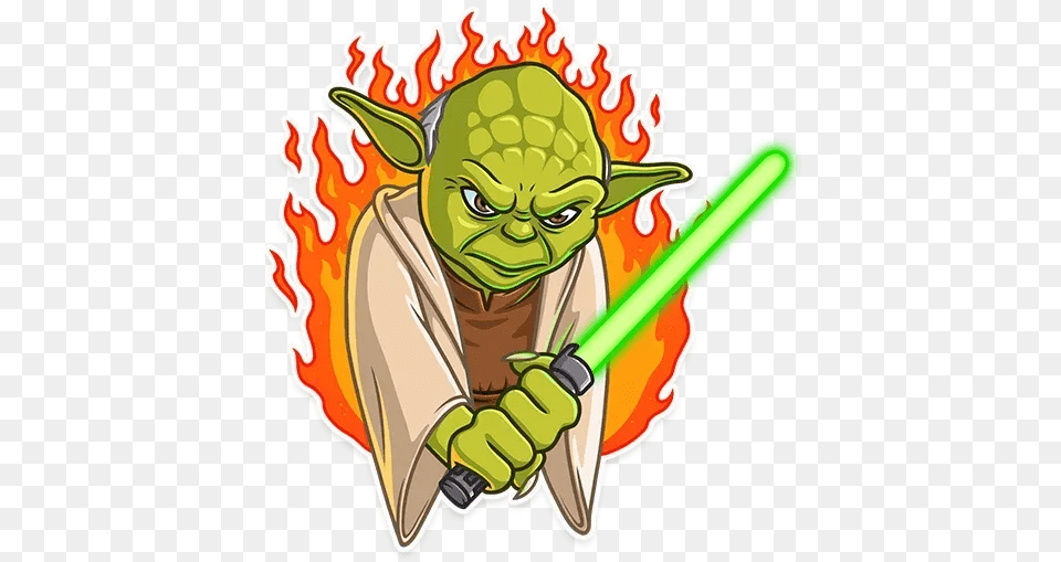 Master Yoda Whatsapp Stickers Stickers Cloud Cartoon, People, Person, Dynamite, Weapon Png Image