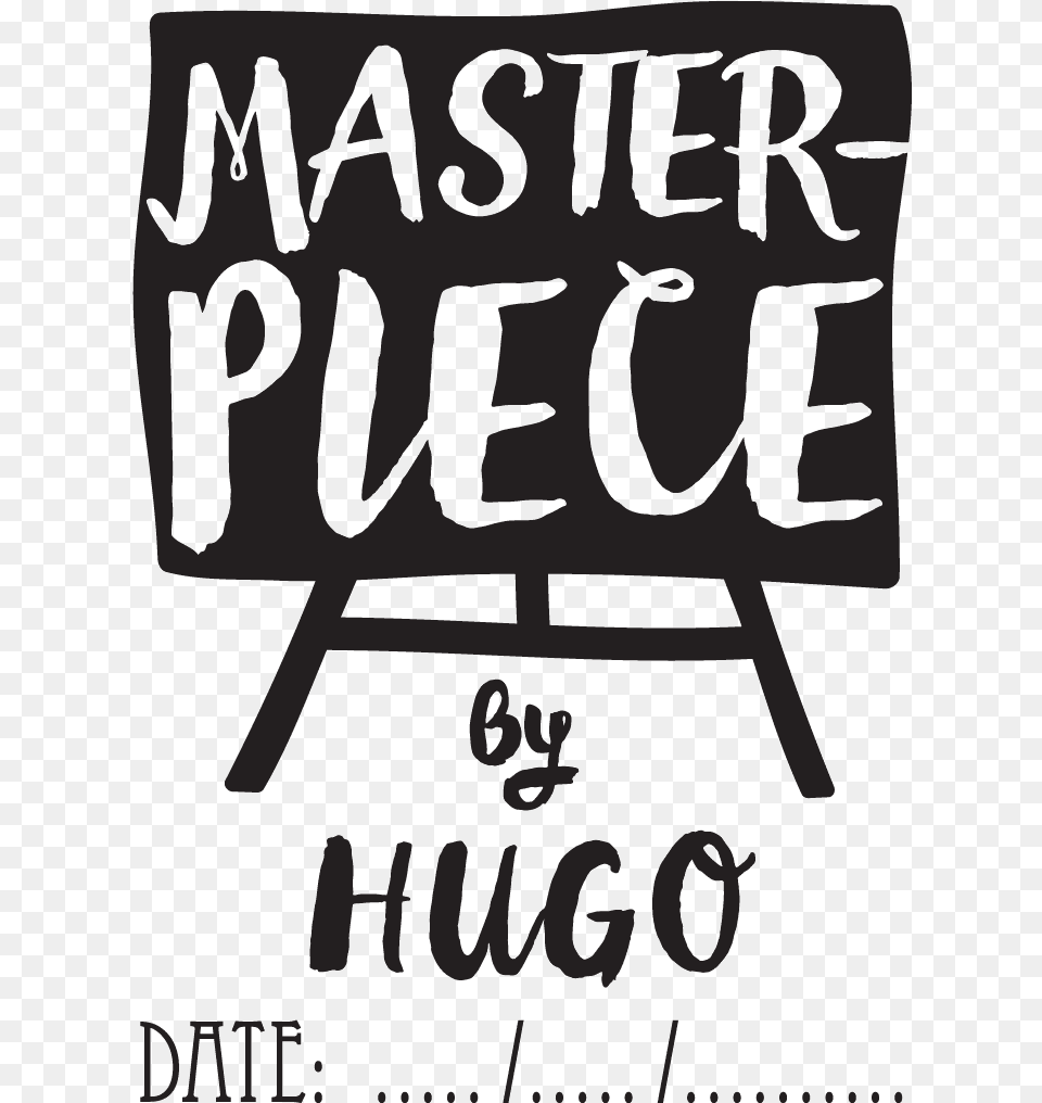 Masterpiece With Easel Illustration, Text, Person Free Png Download