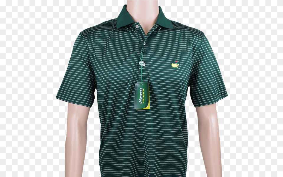 Masters Green And Thin White Striped Jersey Polo, Clothing, Shirt, T-shirt Free Png