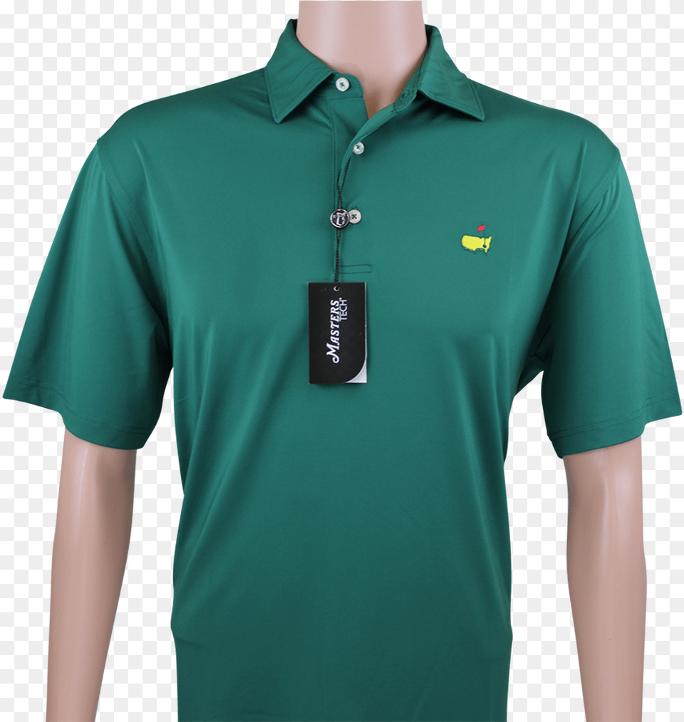Masters Green Performance Tech Golf Shirt, Clothing, T-shirt, Accessories, Gemstone Free Transparent Png
