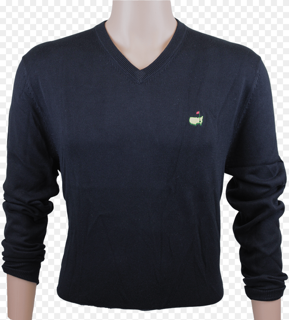 Masters Long Sleeve V Neck Sweater Sweater, Clothing, Fleece, Knitwear, Long Sleeve Png