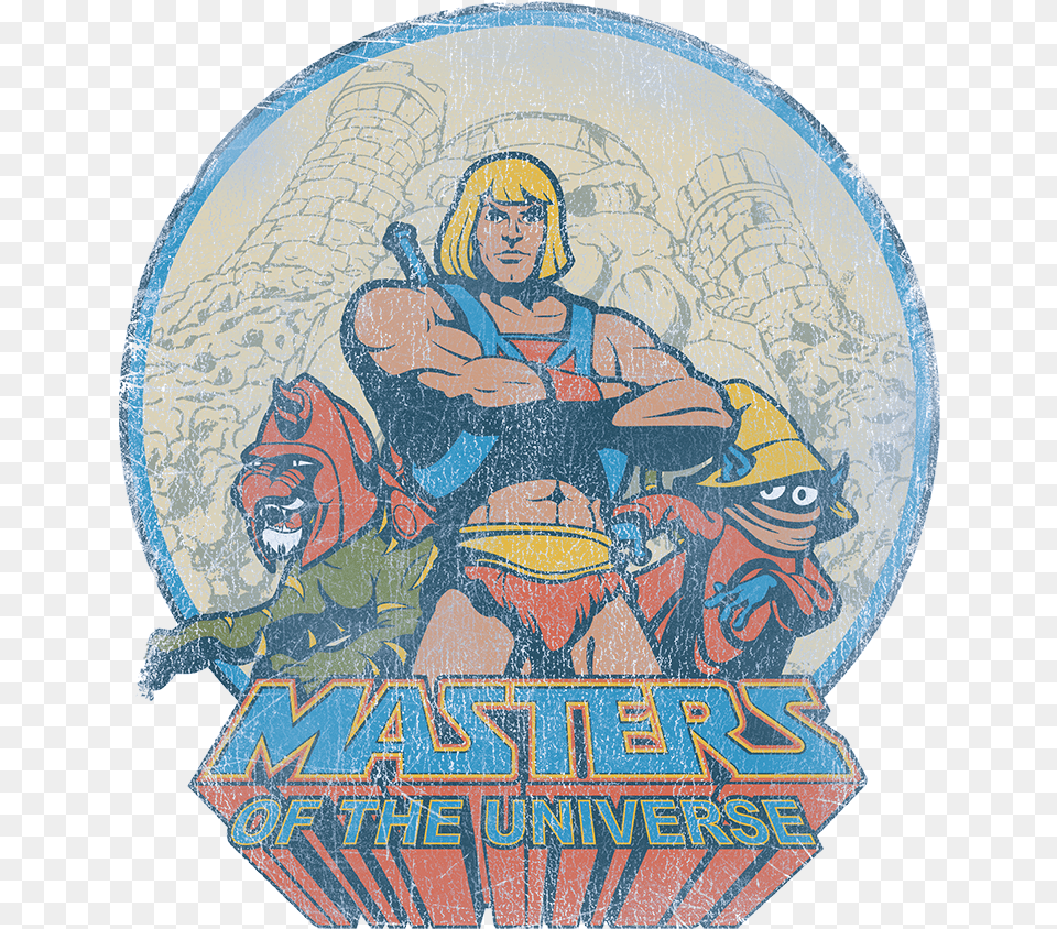 Masters Of The Universe He Man And Crew Juniors T Shirt Master Of The Universe Design Shirt, Face, Head, Person, Logo Free Transparent Png