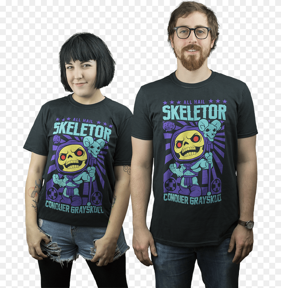 Masters Pop Tees Master Of The Universe Skeletor Pop T Shirt, T-shirt, Adult, Clothing, Person Png