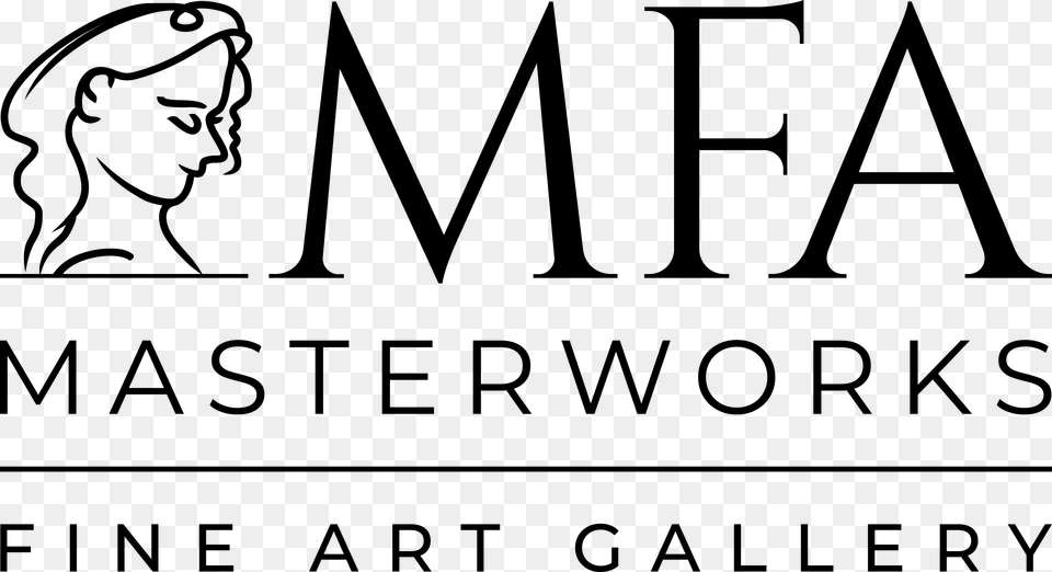 Masterworks Fine Art Gallery Line Art, Person, Text, Face, Head Free Png