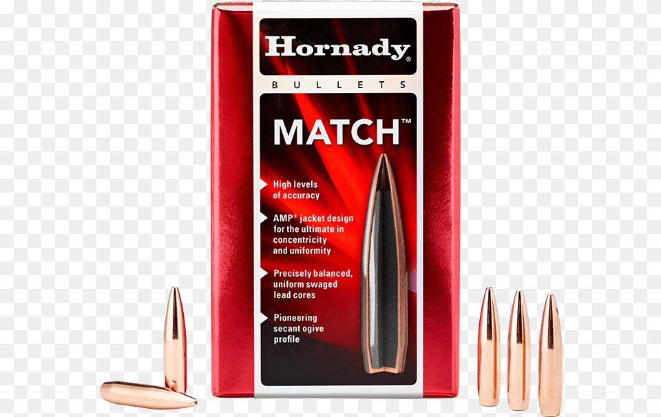 Match Boat Tail Hollow Point 500 Pack 22cal 68gr Hornady Eld Match, Ammunition, Weapon, Bullet Free Transparent Png