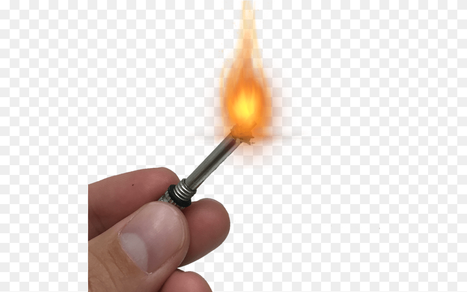 Match With Fire Clipart Hand With Match, Flame, Body Part, Finger, Person Free Png Download