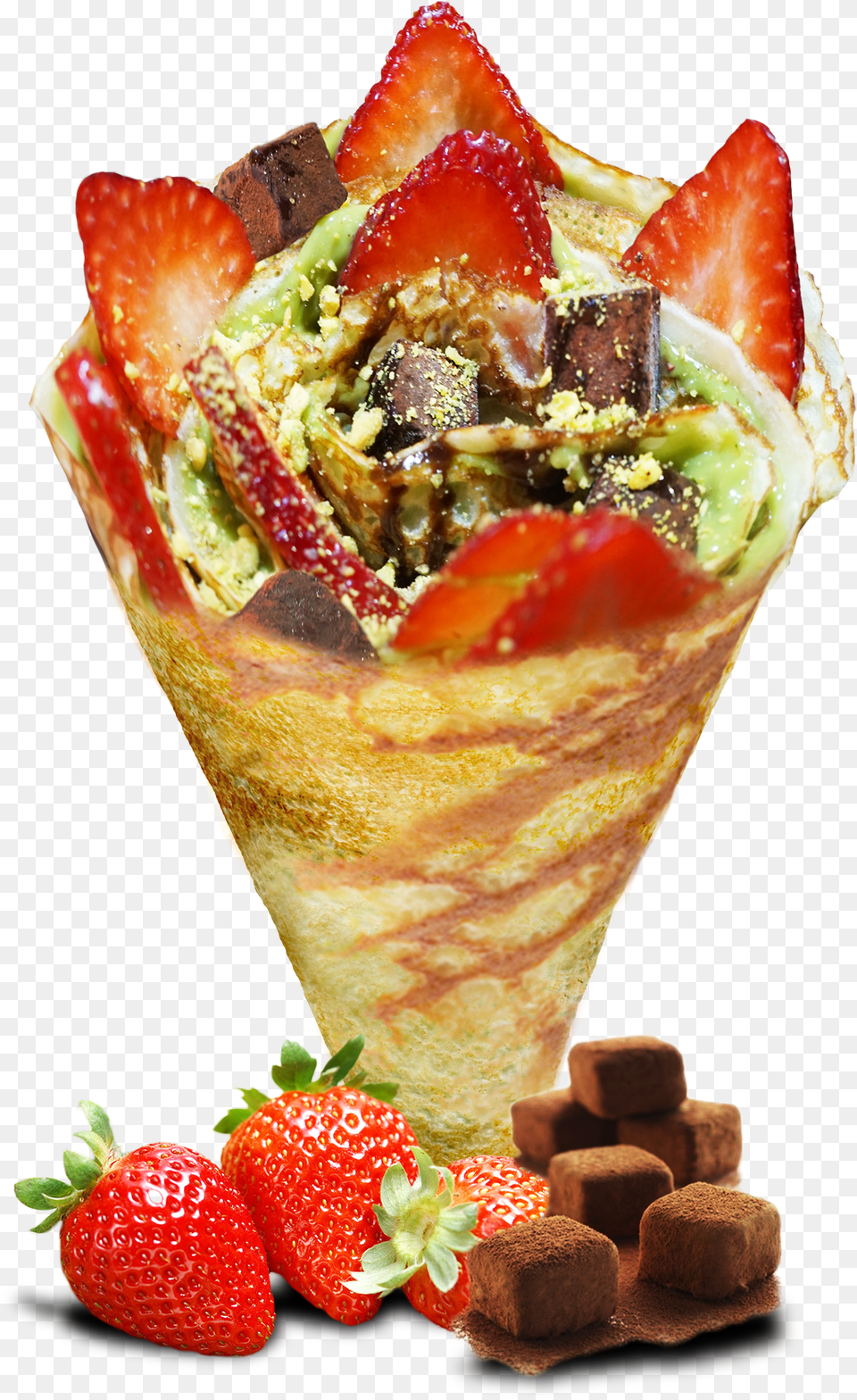 Matcha Chocolate Truffles Swirl Crepes, Berry, Food, Fruit, Plant Png Image