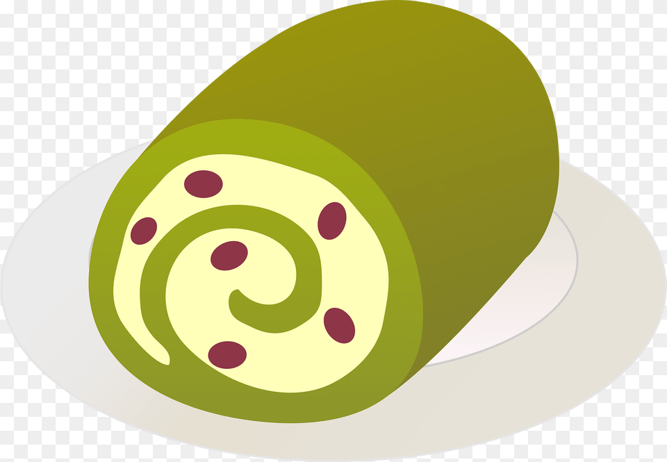 Matcha Swiss Roll Clipart, Food, Produce Free Png Download