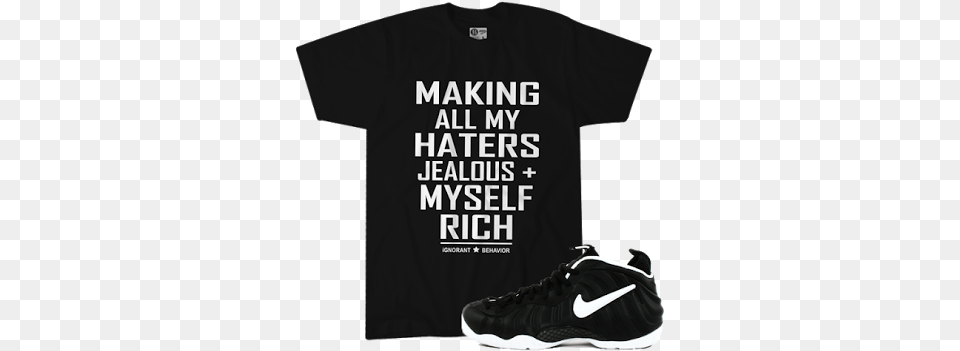 Matching Tees Crew Neck Hoodies For Foamposite Dr Sneakers, Clothing, Footwear, Shoe, T-shirt Free Png Download