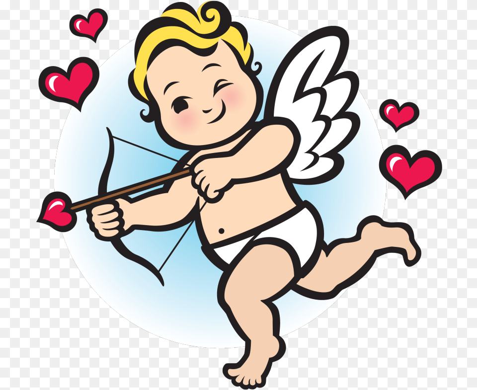 Matchmaking Baby Cupid Cartoon, Person, Face, Head Png Image