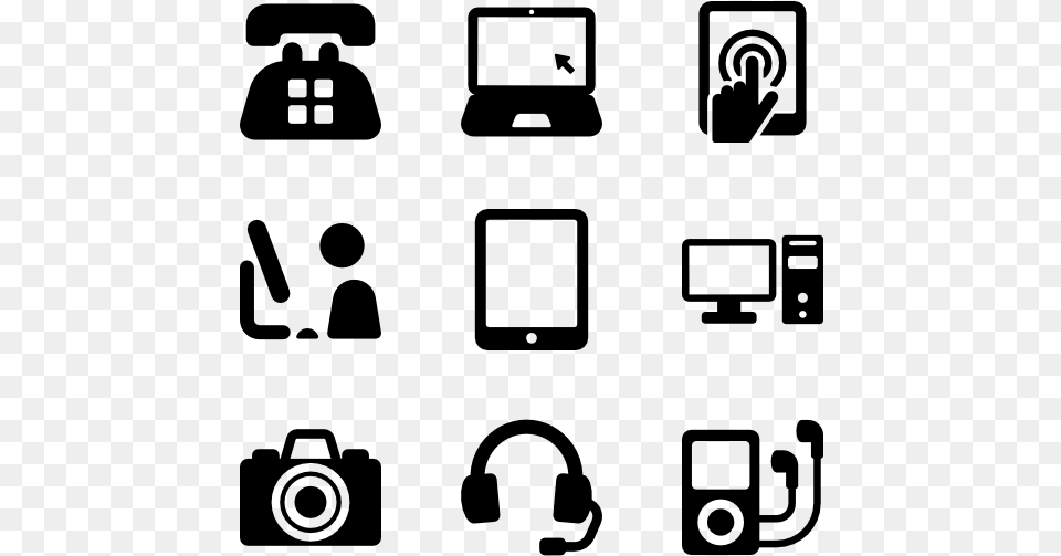 Material Devices Icon Social Media, Gray Free Png Download