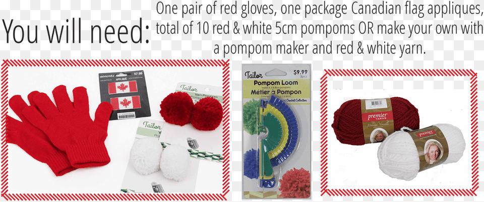 Materials To Create Fun Amp Easy To Make Cheer Gloves Crochet, Clothing, Glove, Person Png