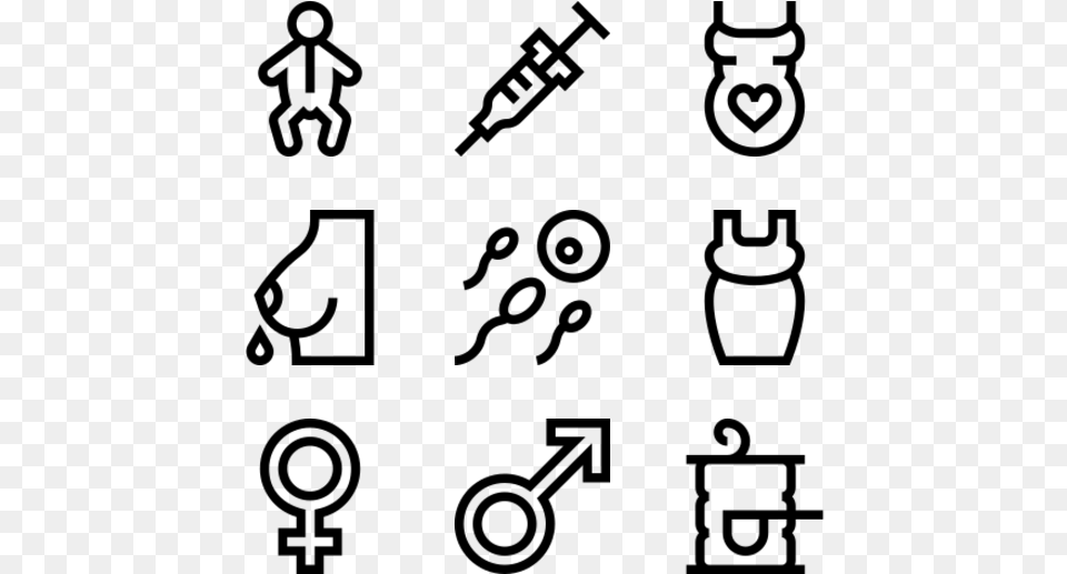 Maternity Nurse Icons, Gray Free Transparent Png