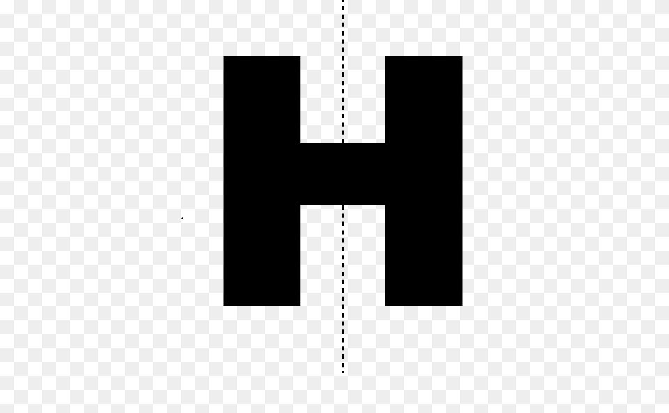 Math Clip Art Bilateral Symmetry Of The Letter H, Gray Free Transparent Png