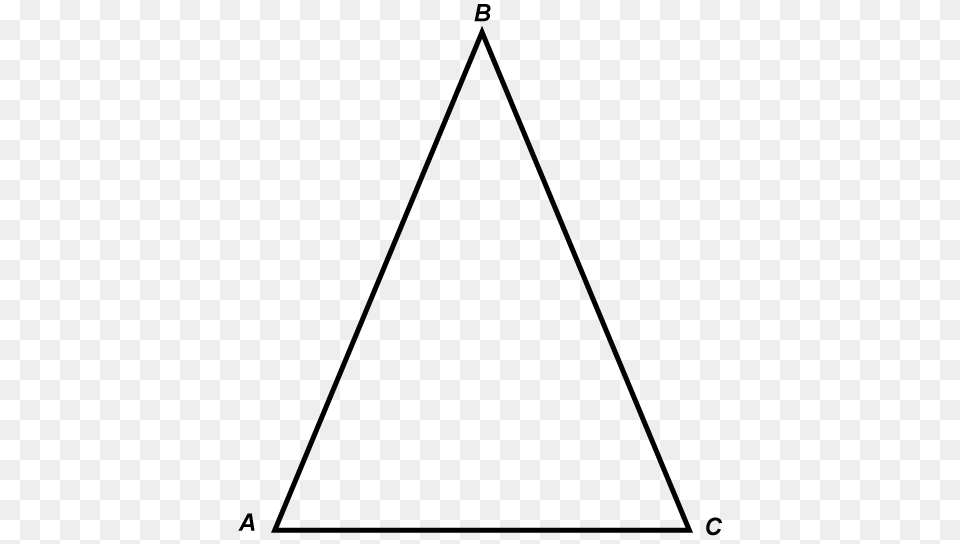 Math Clip Art Isosceles Triangle, Gray Free Png