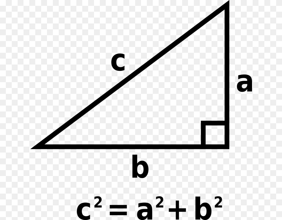 Math Equation Pythagorean Theorem Background, Gray Png