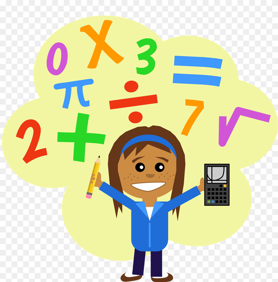 Math Girl Clipart, Baby, Person, Text, Face Png Image