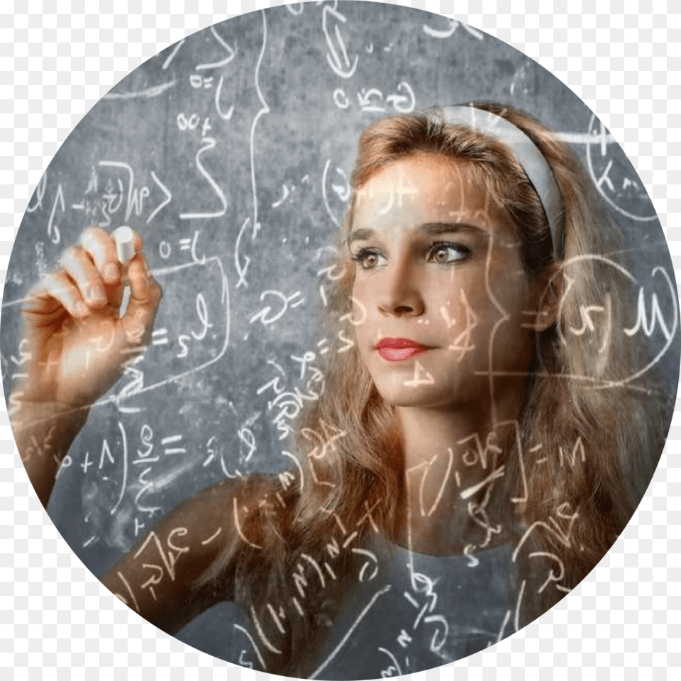 Math Girlartboard 1300x Math Student University, Photography, Blackboard, Face, Head Free Transparent Png