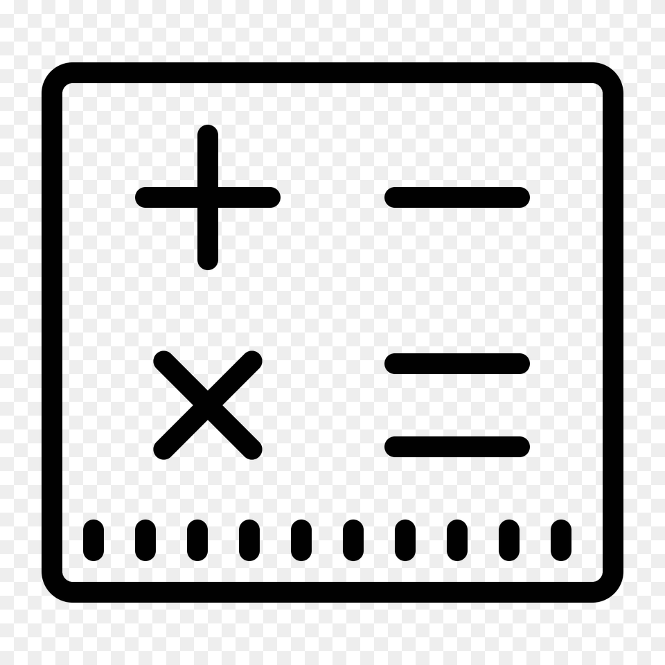 Math Icon, Gray Free Transparent Png