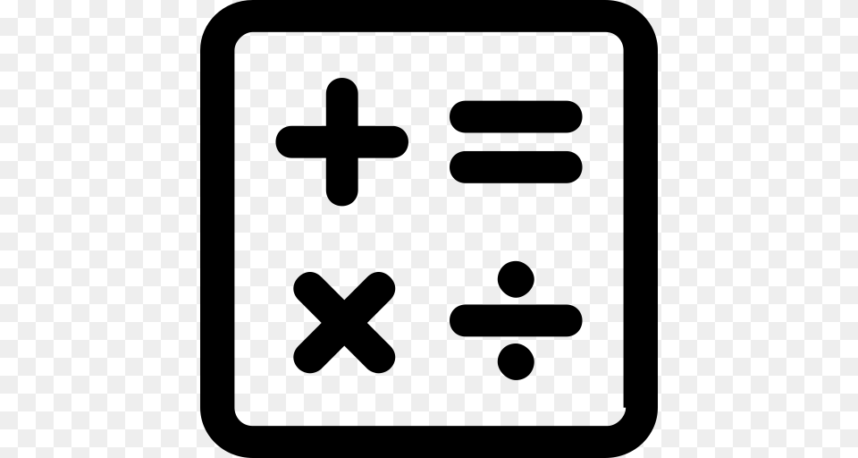 Math Mathematical Symbol Mathematics Icon With And Vector, Gray Png