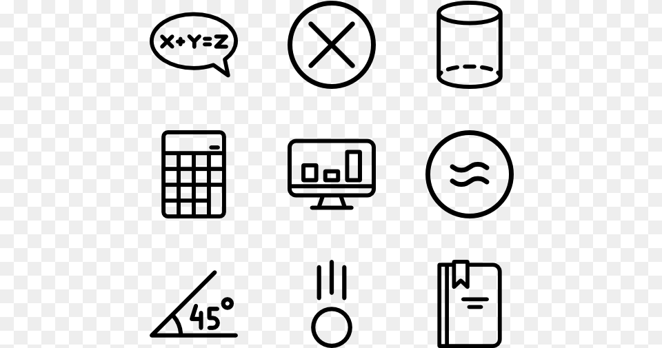Math Symbols Customer Service Line Icon, Gray Free Png Download