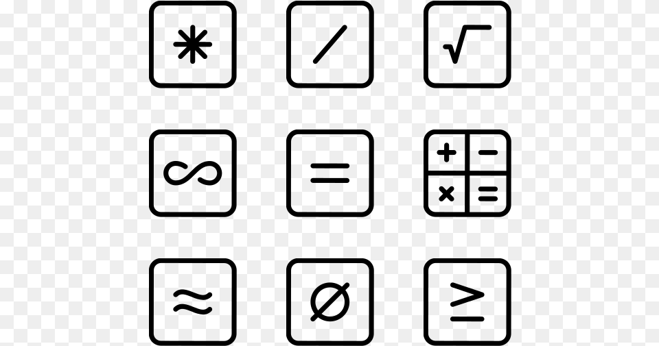 Math Vector Icon, Gray Free Png