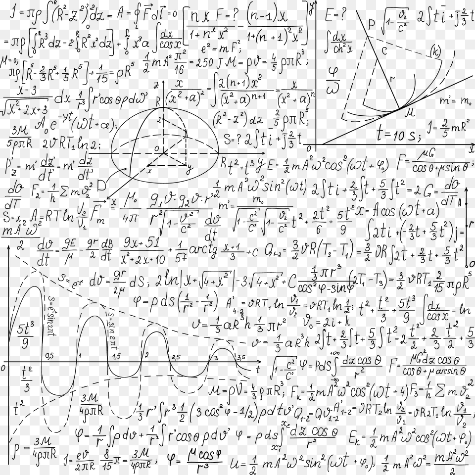 Mathematics Euclidean Vector Formula Paper Transparent Background Math Equations, Gray Png Image