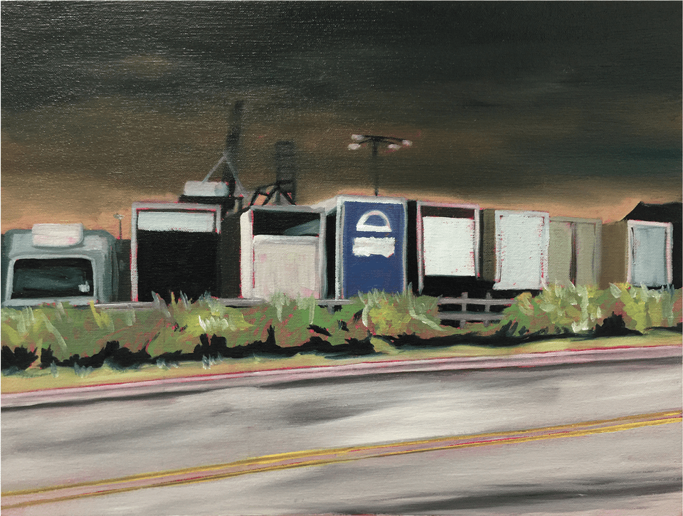 Mathew Tucker Red Hook Truck Oil On Canvas Travel Trailer, Art, Painting, Road Free Transparent Png